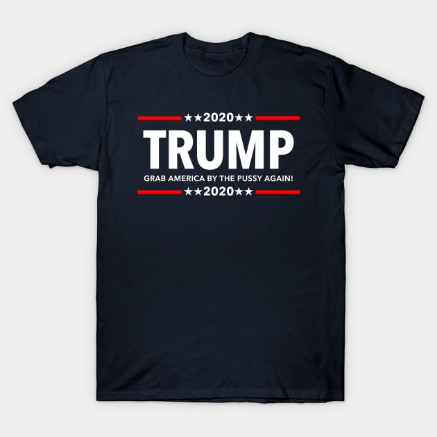 Trump 2020 Grab America by the Pussy Again! T-Shirt by Tainted